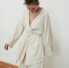 Load image into Gallery viewer, POKOLOKO Crinkle Cardigan Cream