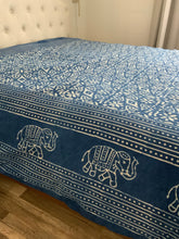 Load image into Gallery viewer, Indigo Block Print Batik Duvet Cover