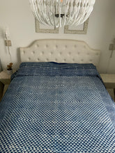 Load image into Gallery viewer, Indigo Block Print Batik Duvet Cover