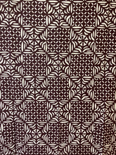 Load image into Gallery viewer, Cut Work Appliqué Blanket. Brown and Natural Cotton. 100% Cotton Blanket. Hand Made In Rural India. Use as a Blanket, Table Cloth, Curtain Etc...