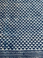 Load image into Gallery viewer, Indigo Block Print Batik Duvet Cover