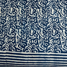 Load image into Gallery viewer, Indigo Block Prink Batik Blanket