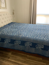 Load image into Gallery viewer, Indigo Block Print Batik Duvet Cover