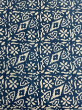 Load image into Gallery viewer, Indigo Block Print Batik Duvet Cover
