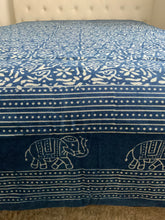 Load image into Gallery viewer, Indigo Block Print Batik Duvet Cover