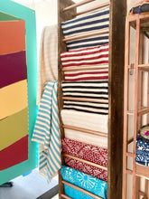 Load image into Gallery viewer, CutWork Appliqué Stripe Blankets
