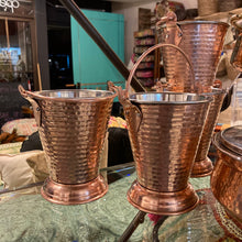 Load image into Gallery viewer, Copper Daal Bucket ( Pure Copper and Stainless Steel w/ Handle)