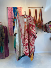 Load image into Gallery viewer, Kimono Dusters - WanderBird (Made from Vintage Kantha Blankets)