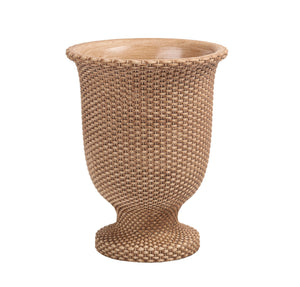 BasketWeave Cement Tall Urn Large 4110