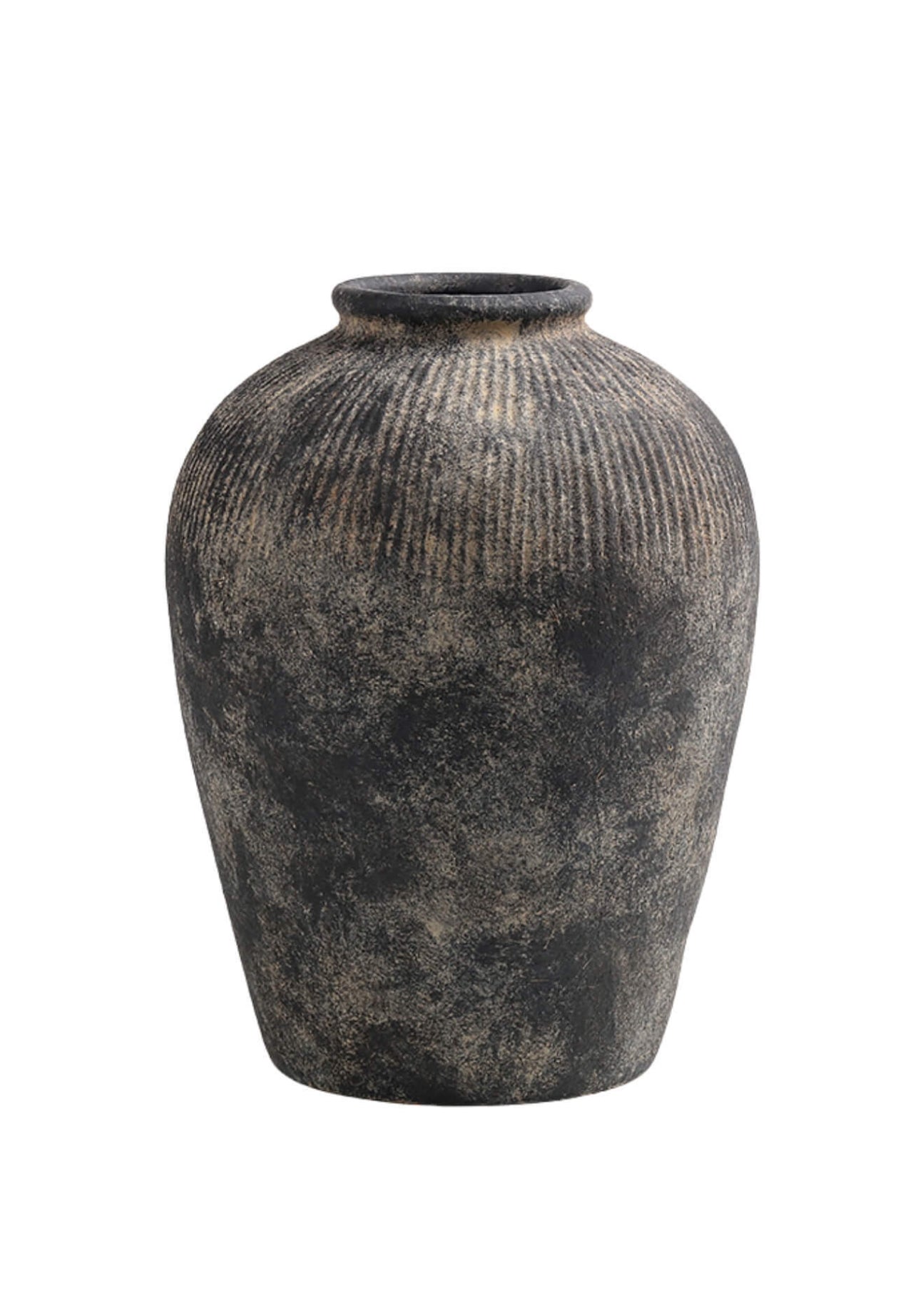 Black Terracotta Vase Medium 4101