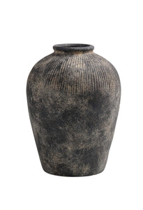 Black Terracotta Vase Medium 4101