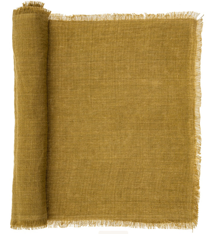 Lina linen runner -cumin 4-7831