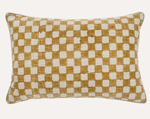 Load image into Gallery viewer, Indaba Yellow Checkered Throw Pillow 1-0438

