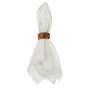 Beaded Napkin Ring-Natural
