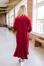 Load image into Gallery viewer, Adelina Long Velvet Cardigan | Velvet Cardigan
