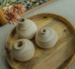 Woodspun vase M 1-0843