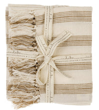 Load image into Gallery viewer, French Stripe Hammam Hand Towels S/2, Warm Sand 1-1003
