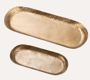 Forged Iron Oval Trays Set/2 1-0408