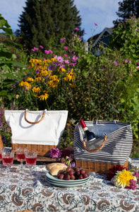 WILLOW AND FABRIC COOLER BAG WILLOW HANDLE-2442