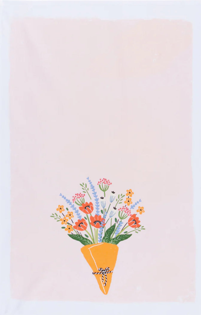 Dishtowel With Decorative Bouquet - Danica