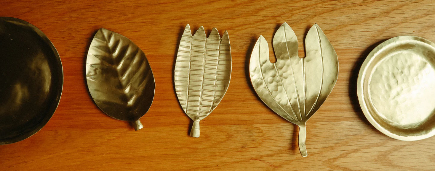 Monstera Leaf Brass Trinket Dish 1-0548