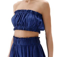 Load image into Gallery viewer, POKOLOKO - BANDEAU ROYAL BLUE TOP
