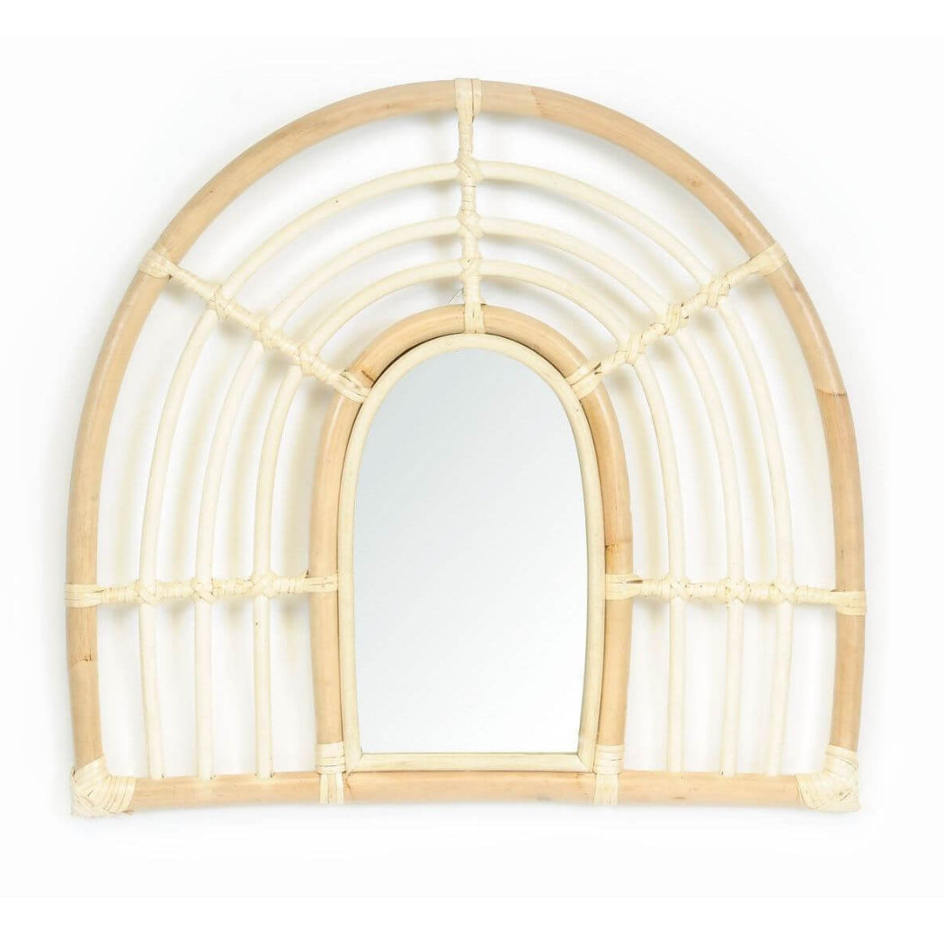Rattan Rainbow Mirror