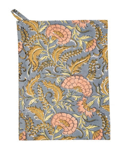 Curacao Block Print Tea Towel