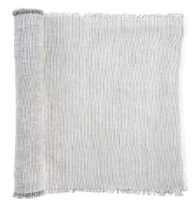 Lina Linen Runner, Grey Stripe - 4-8245