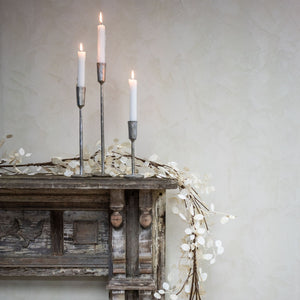 Luna Forged Candlestick (Medium, Silver)