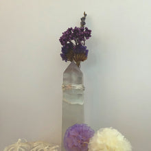 Load image into Gallery viewer, Crystal With Purple Flower Accent
