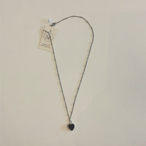 Maiden Perras - Black Onyx Heart Necklace