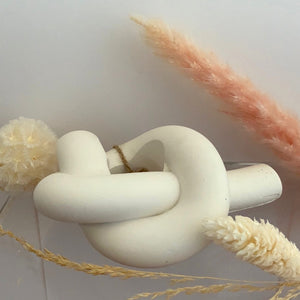 Knot Candle Holder (Black, White & Stone 2/each)
