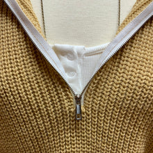 Load image into Gallery viewer, Half Zip Sweater (Mustard/Beige)
