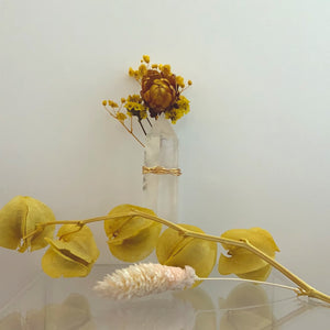 Crystal With Yellow Flower Accents