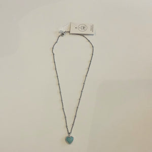 Maiden Perras - Amazonite Heart Necklace