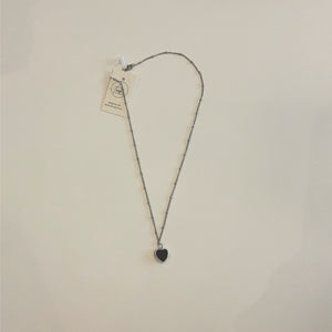 Maiden Perras - Black Onyx Heart Necklace