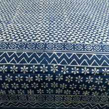 Load image into Gallery viewer, Indigo Block Print Batik Blanket
