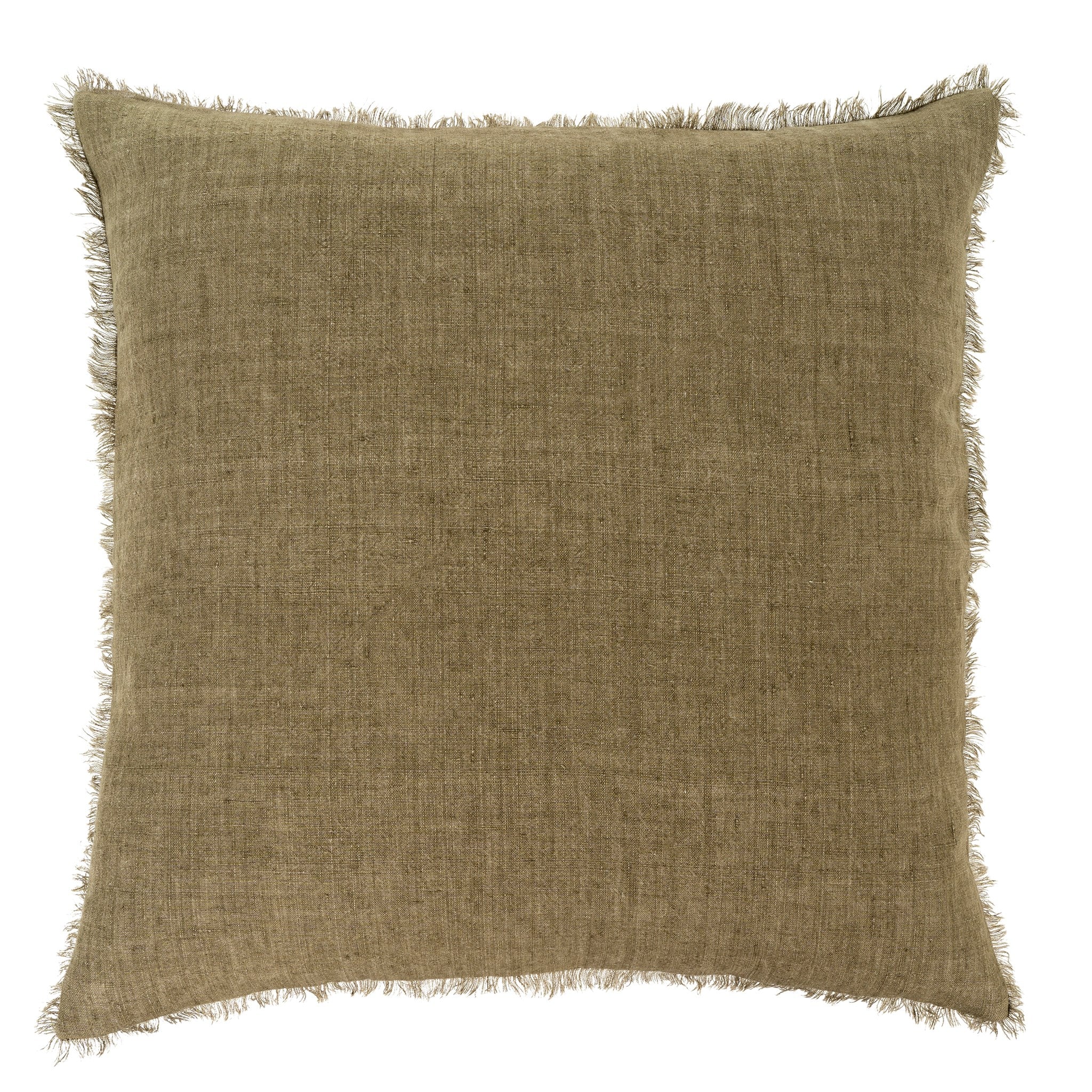 Lina Linen Pillow, Kelp