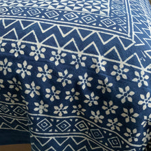 Load image into Gallery viewer, Indigo Block Print Batik Blanket
