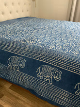 Load image into Gallery viewer, Indigo Block Print Batik Duvet Cover
