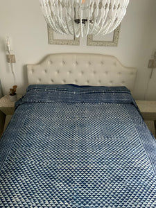 Indigo Block Print Batik Duvet Cover