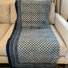 Load image into Gallery viewer, Indigo Block Print Batik Blanket / Throw
