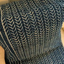 Load image into Gallery viewer, Indigo Block Print Batik Blanket / Throw
