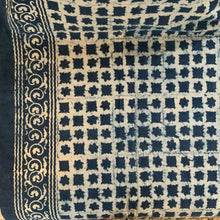 Load image into Gallery viewer, Indigo Block Print Batik Blanket / Throw
