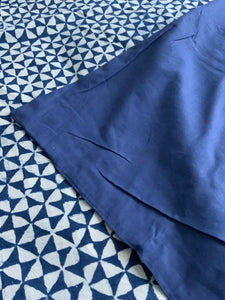 Indigo Block Print Batik Duvet Cover