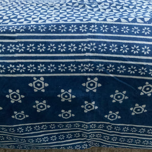Indigo Block Print Batik Duvet Cover
