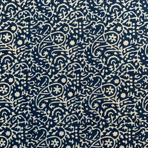 Indigo Block Print Batik Blanket