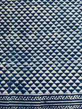Load image into Gallery viewer, Indigo Block Print Batik Duvet Cover
