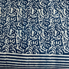 Load image into Gallery viewer, Indigo Block Prink Batik Blanket
